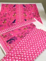 Silai Silk Lawn Coord Set Digital Printed Unstitched 2 Pcs Pink - Image 8