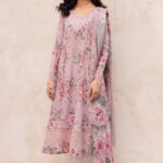 Iznik Dahalia Pure Lawn with Chiffon Dupatta Embroidered with Embellishments - Unstitched - 3-Piece