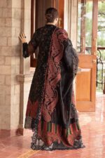 Maria B 3-Piece Unstitched Lawn Dress with Chiffon Dupatta Embroidered Embellishments - Image 2