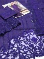 Cotton Embroidered Dress with Organza Embroidered Dupatta - Image 2