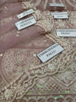 Maria B Pink Bridal Collection Net Maxi Replica 3 Pcs -Unstitched - Image 4