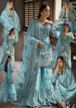 Luxury Net Embroidered Bridal Outfit Unstitched (4 Pcs) - Shirt, Lehenga, Dupatta - Wedding & Valima Wear - Image 2