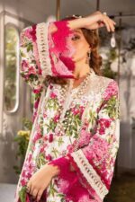 Maria B Unstitched M. Prints Lawn 3-Piece Suit MPT-2102-A - Digital Printed Embroidered Women’s Outfit - Image 3