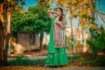 Sharara and gharara traditional South Asian fashion outfit